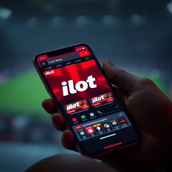 Smartphone showcasing iLotBet lite version for improved loading speed and simplified user layout