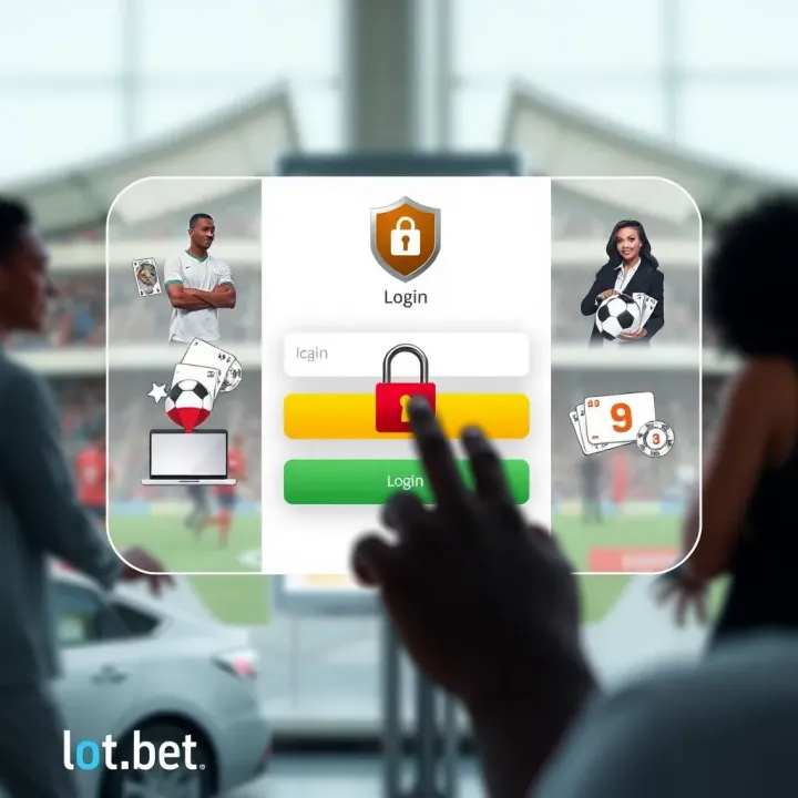 Graphic illustrating secure login and safe betting tips for online sports platforms