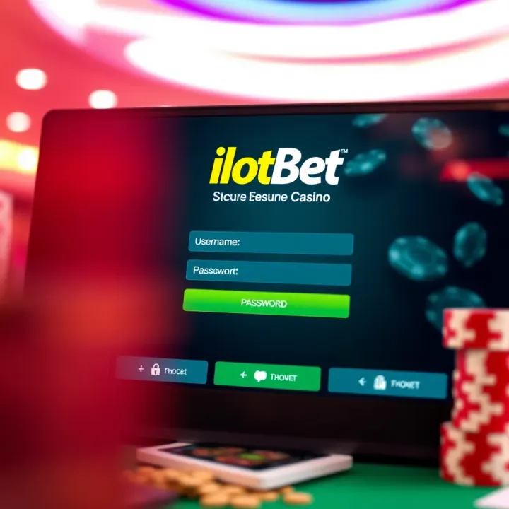 Secure login interface of IlotBet Casino with username and password fields