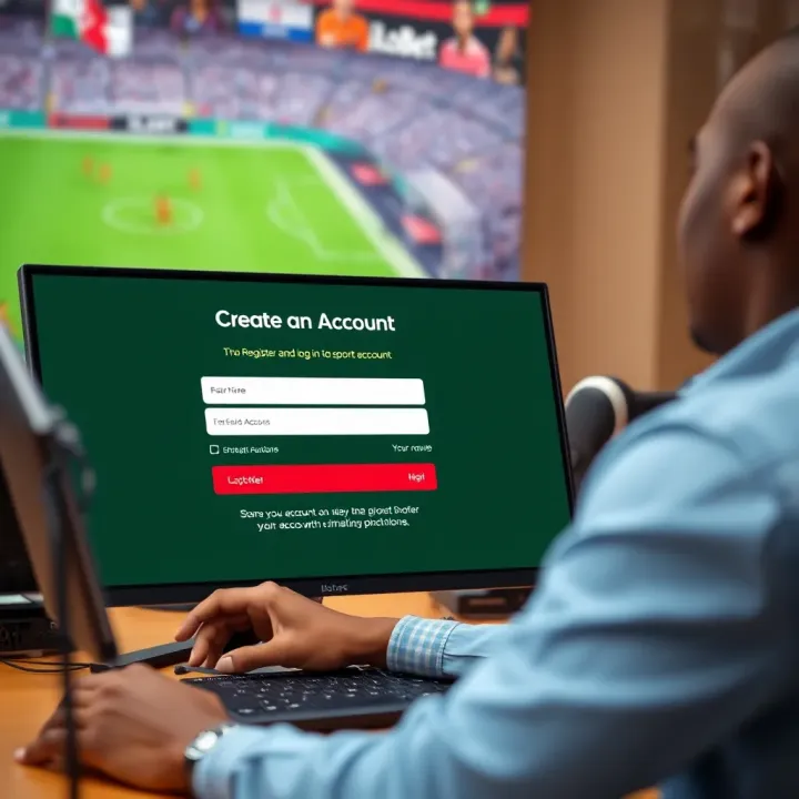 User creating an account on iLotBet online sports betting platform