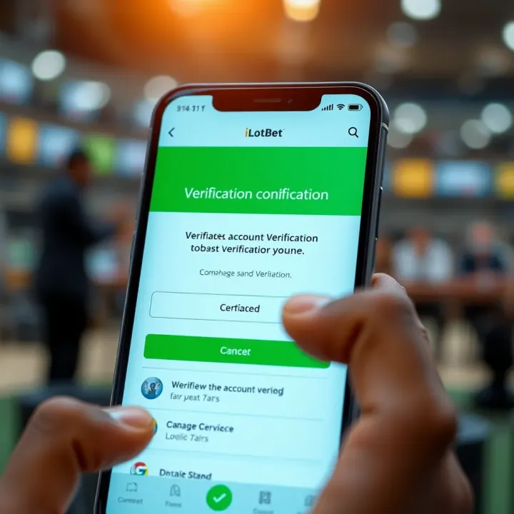 Verification confirmation screen on mobile betting app