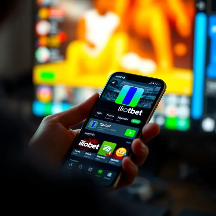 Android smartphone displaying the Iliotbet app download page on Google Play Store