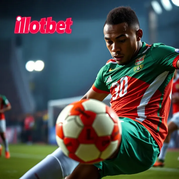 Close-up of focused football player dribbling ball during intense game moment