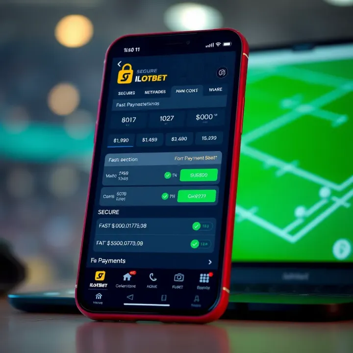 Secure transaction screen of Ilotbet app highlighting fast deposits and withdrawals for Nigerian bettors