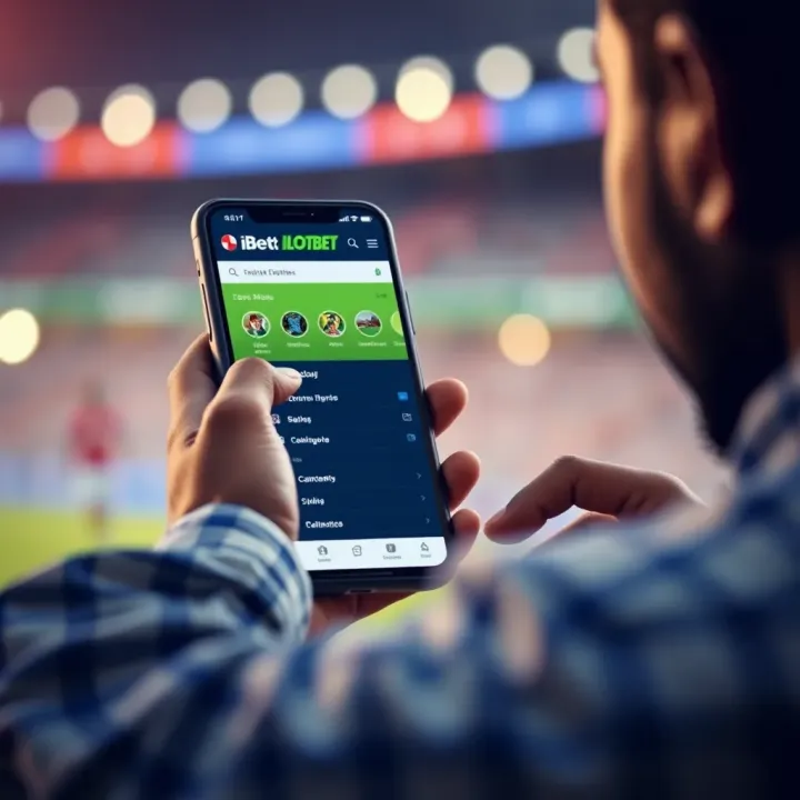 User navigating the Ilotbet app features on a mobile device with clear menu and betting categories