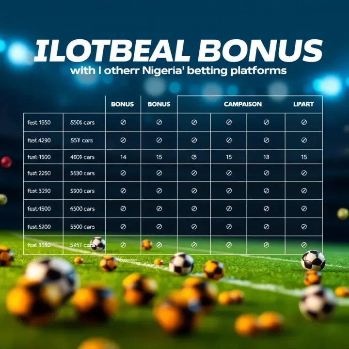 Visual comparison chart showcasing Ilotbet's bonus offer alongside competing betting platforms in Nigeria