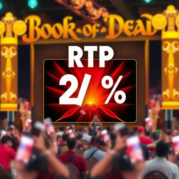 Graphic showing the Return to Player percentage for Book of Dead slot on Ilotbet platform