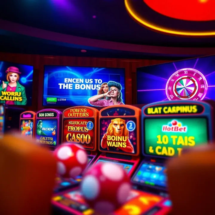 Selection of vibrant casino games available on iLotBet platform with bonus offer highlights