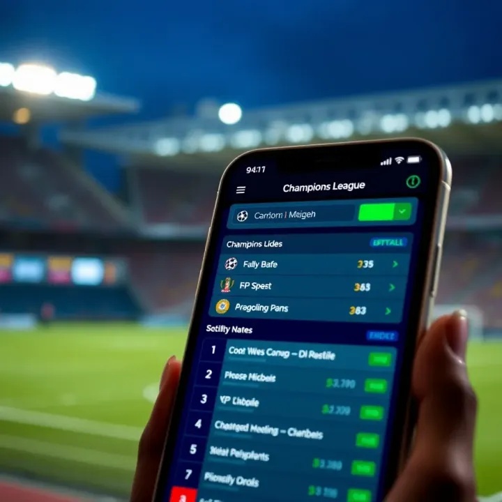 Graphic of a mobile phone screen displaying betting options and odds on a sports betting platform