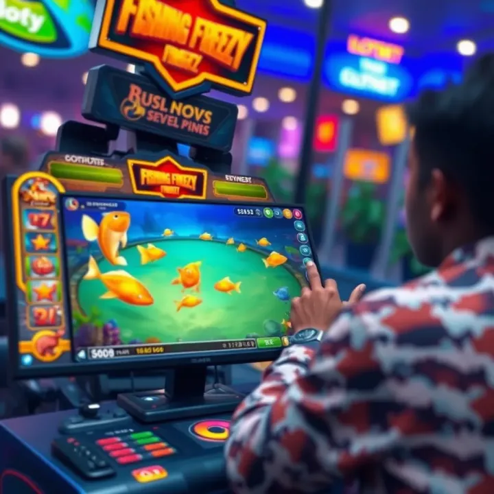 User navigating the Fishing Frenzy game interface on ilotbet platform