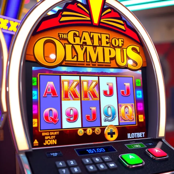 Colorful slot machine screen showing winning combination in Gates of Olympus game on Ilotbet platform