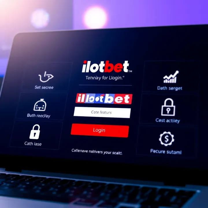 User interface showing Ilotbet Ghana login screen with secure authentication icons