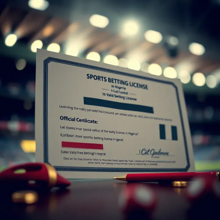 Official certificate representing a valid sports betting license in Nigeria