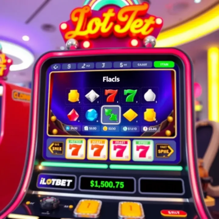 Interface of iLotBet Lucky Jet Free game showing colorful symbols and gameplay options