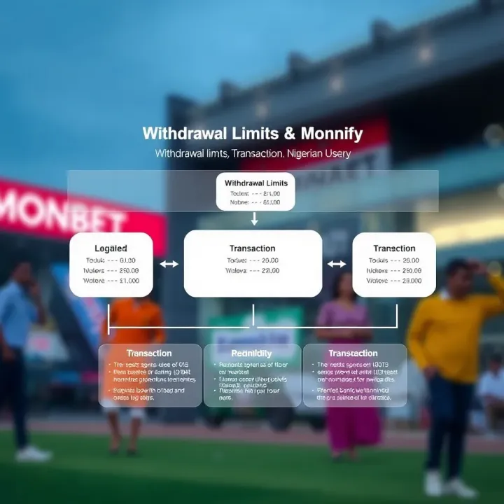 Diagram showing withdrawal limits and transaction flow on Ilotbet with Monnify platform