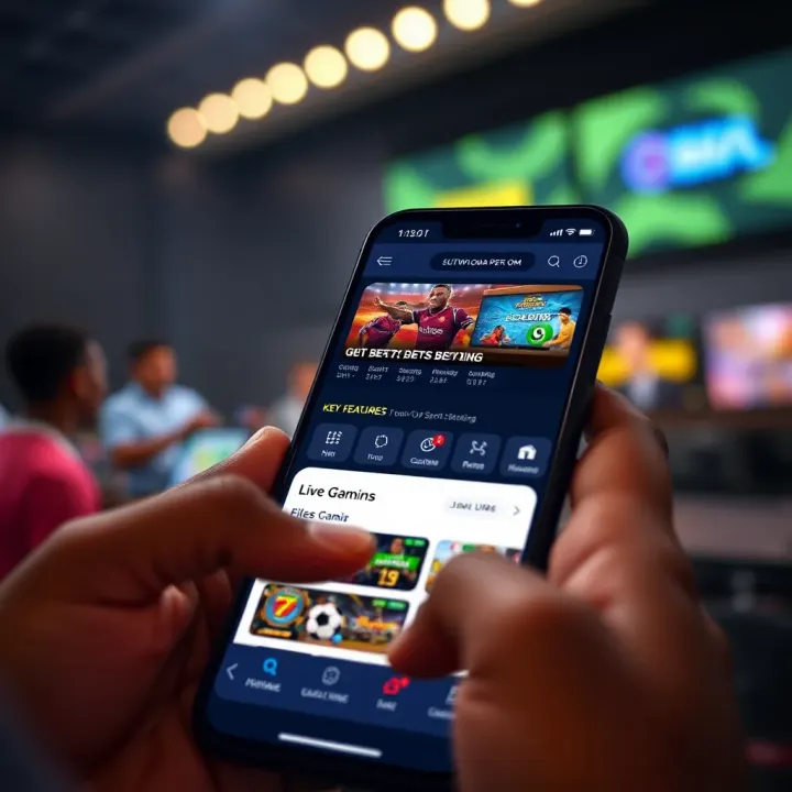 Ilotbet NG app dashboard showing sports betting options and live gaming features on a mobile device