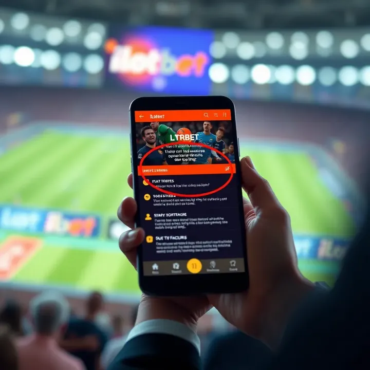 Mobile device displaying real-time sports betting with highlighted tips for successful wagering