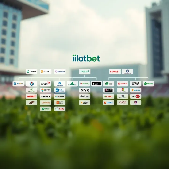 Graphic illustration showing Ilotbet Nigeria ownership structure with company logos and flowchart elements