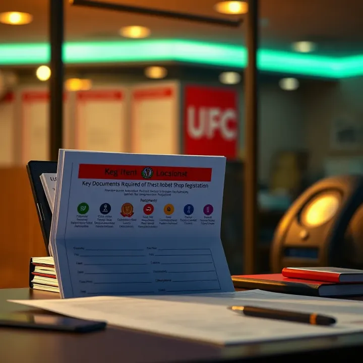 Official Nigerian business registration documents displayed on a desk