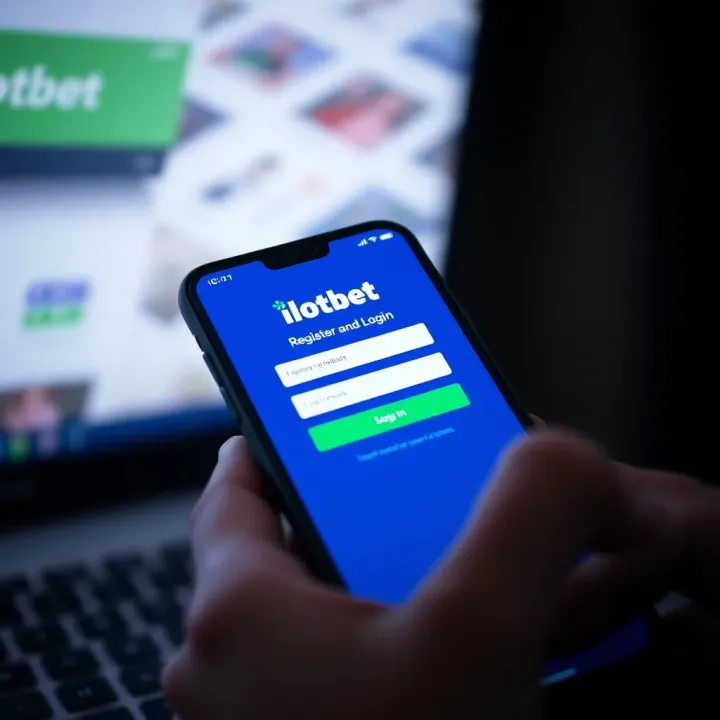 Mobile phone screen displaying the Ilotbet old platform login interface with clear navigation options