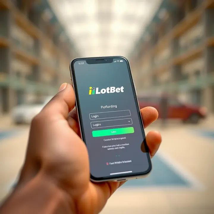 Mobile phone screen showing iLotBet old platform login interface in Nigeria