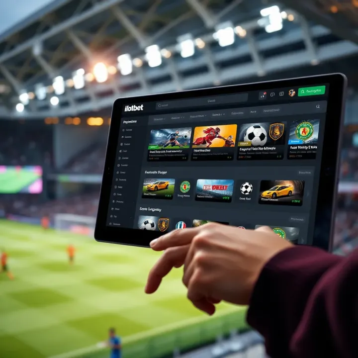 User interface of Ilotbet platform displaying betting options and shopping features