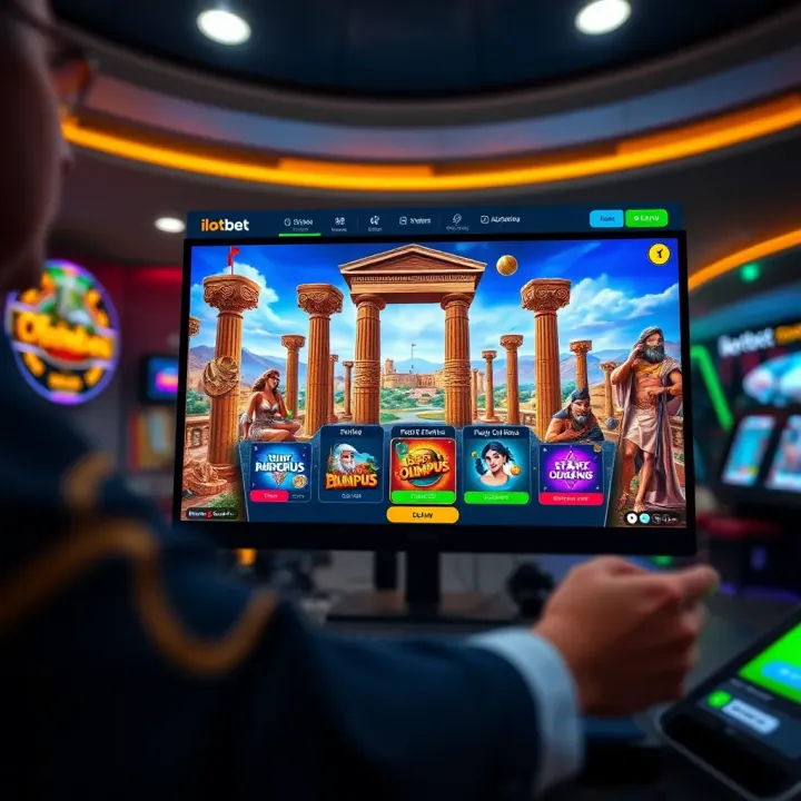 Ilotbet Betting Platform Featuring Gates of Olympus Game Interface of Ilotbet betting platform showcasing the Gates of Olympus game
