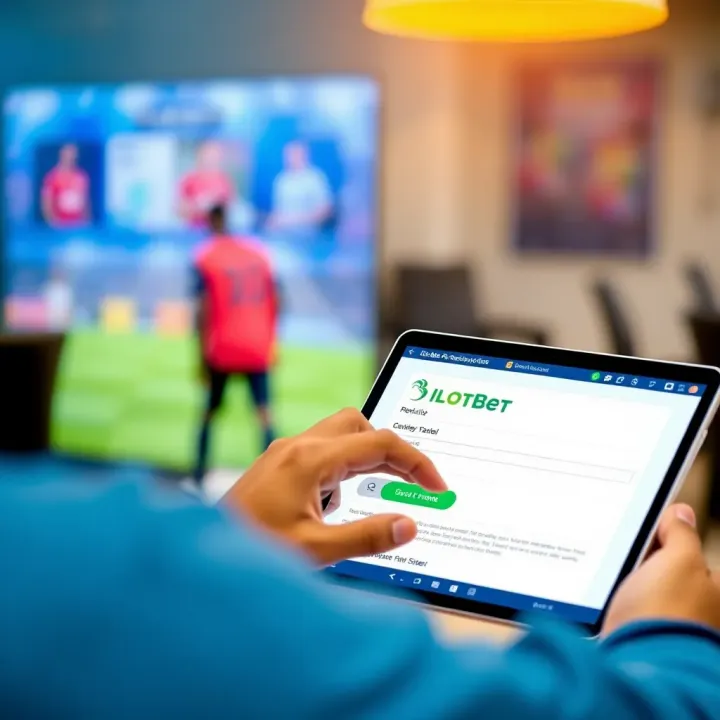 Illustration showing a user filling out the Ilotbet registration form on a digital device