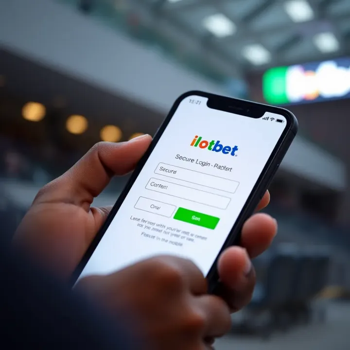 Smartphone displaying Ilotbet login screen with secure access features