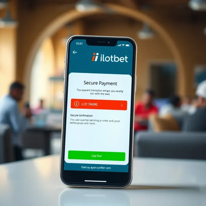 Secure payment transaction confirmation on mobile device for Ilotbet app users