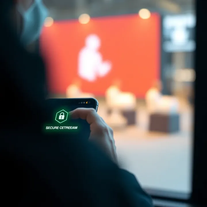 User accessing Ilotbet streaming platform on a mobile device with secure connection indicators