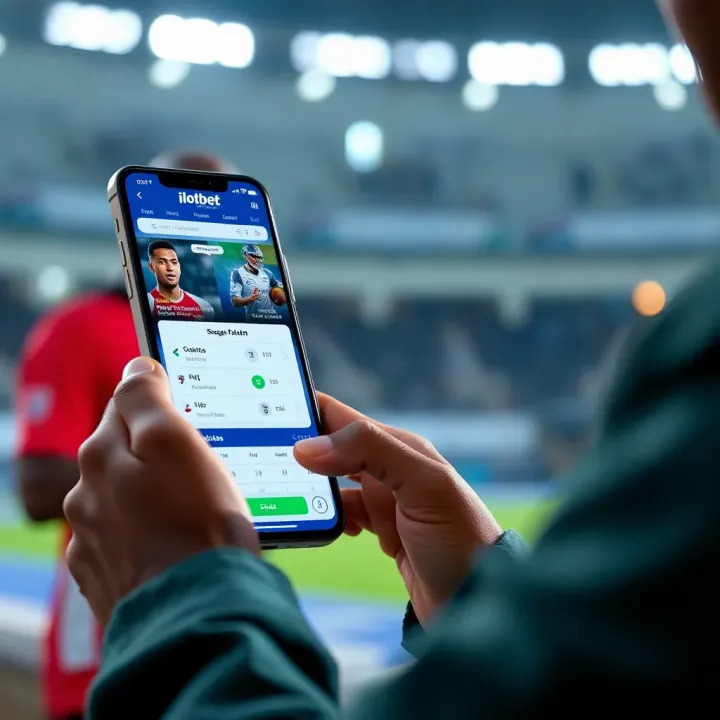 User navigating the ilotbet Sugar Rush sports betting platform on a mobile device