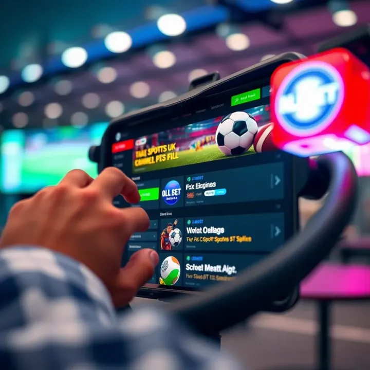 User exploring the Ilotbet UK platform displaying various sports betting options on a digital device
