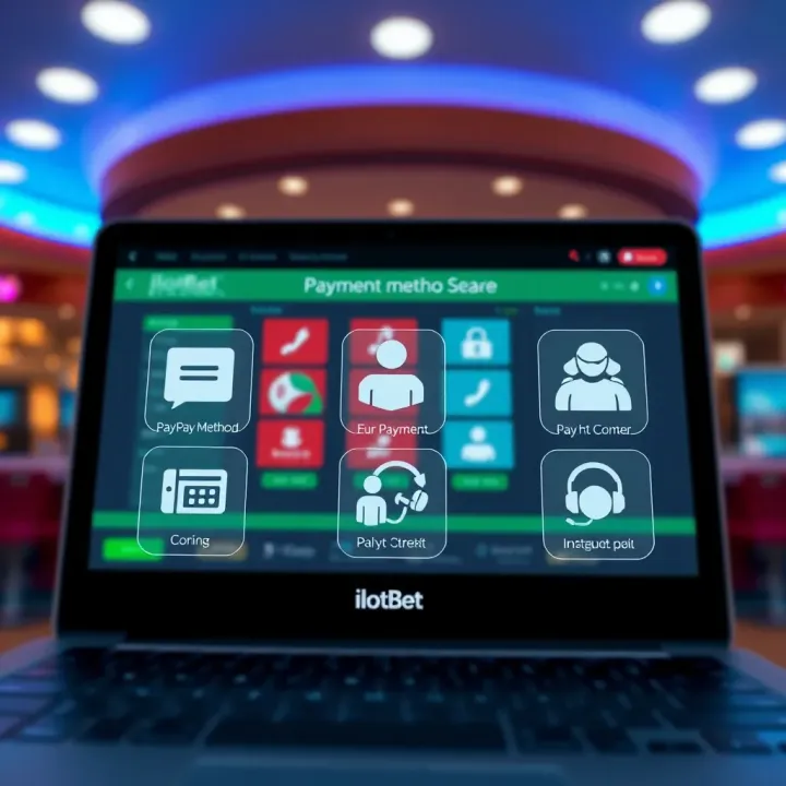 Icons representing secure payment methods and customer support for IlotBet USA