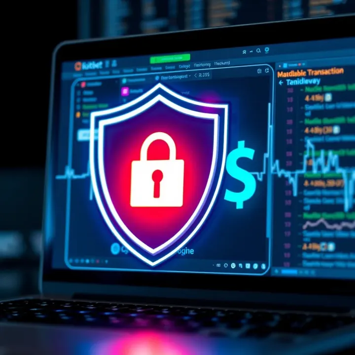 Secure Online Transactions and Safety Measures Graphic illustration of a secure online transaction with shield and currency symbols representing safety in betting withdrawals