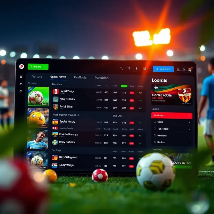 Dashboard display of Ilotbet Zambia's sports betting platform showing various sports options and live odds