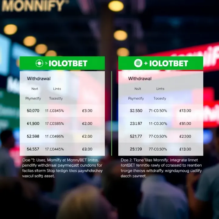 Illustration showing Monnify's integration in ILOTBET's payment system with comparative withdrawal rules