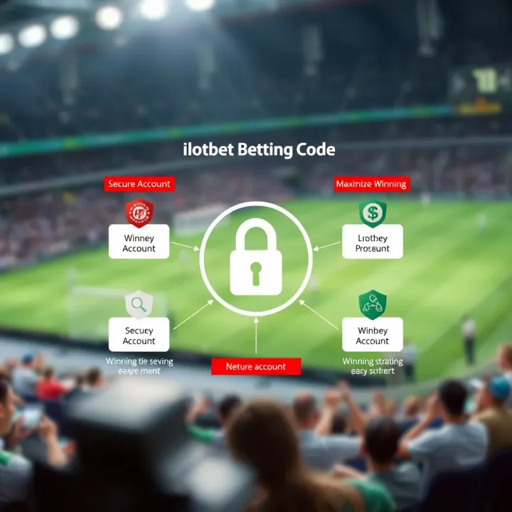 Diagram illustrating secure account protection and winning strategies with Ilotbet betting code