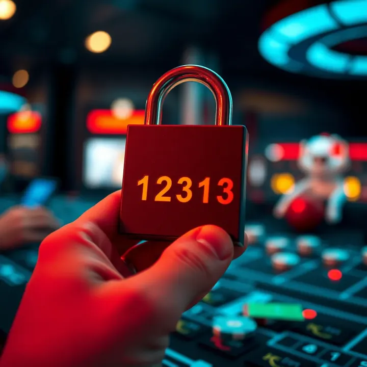 Illustration of strong password creation with symbols and characters for account protection