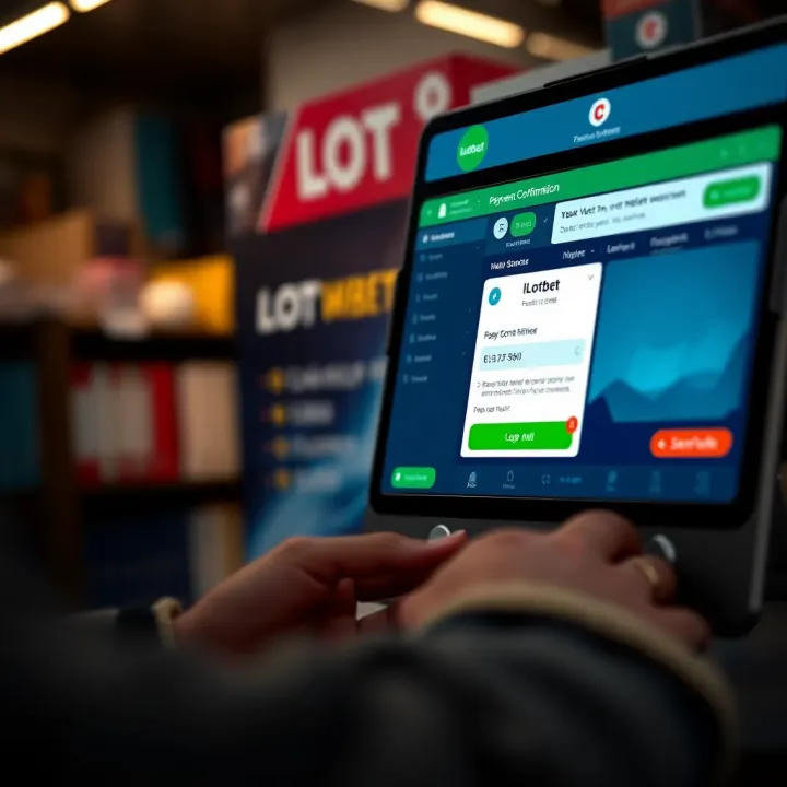 Secure online transaction interface showing payment confirmation on Ilotbet platform