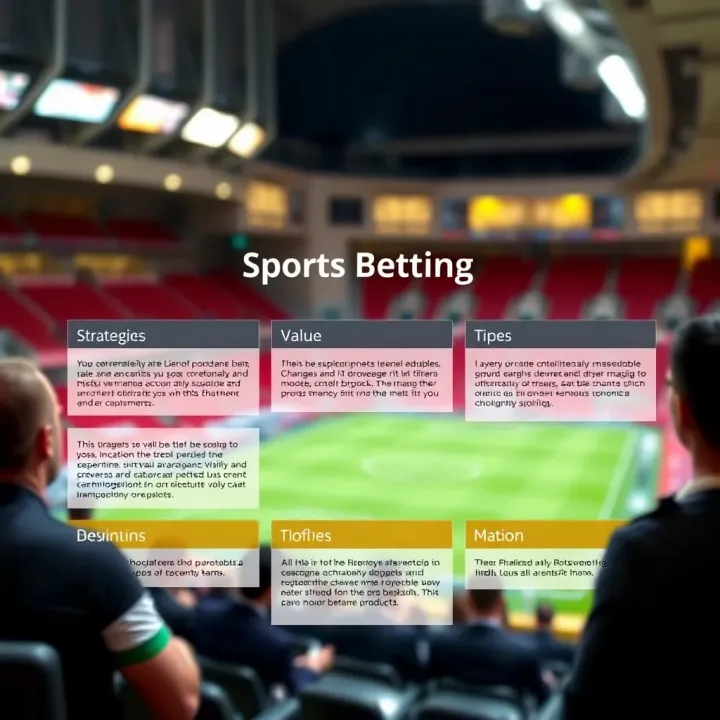 Graphic displaying strategies and tips for maximizing value and managing risks in sports betting