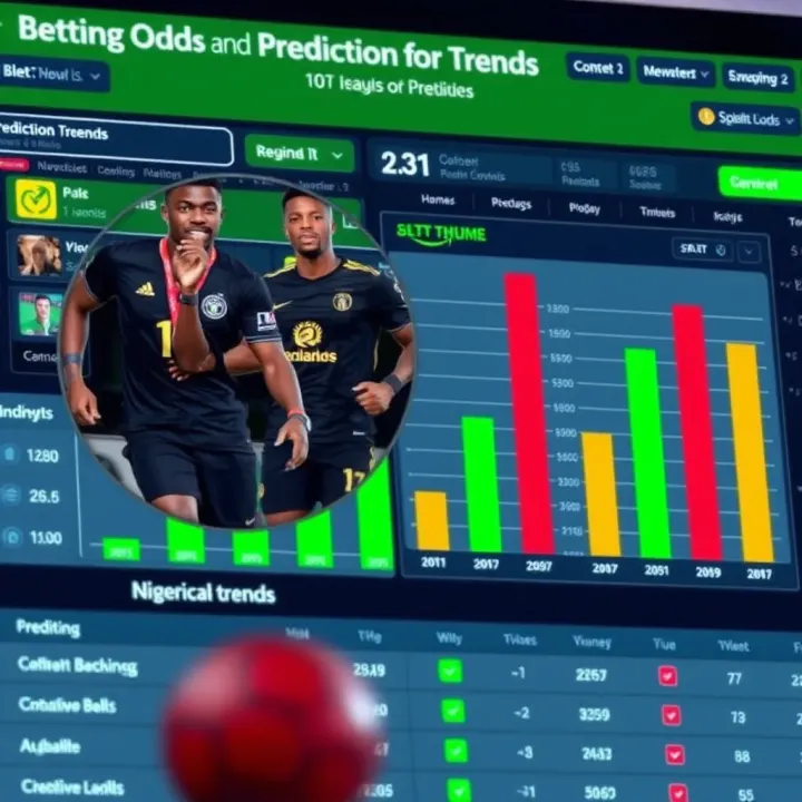 Chart showing betting odds and prediction trends for Nigerian sports events