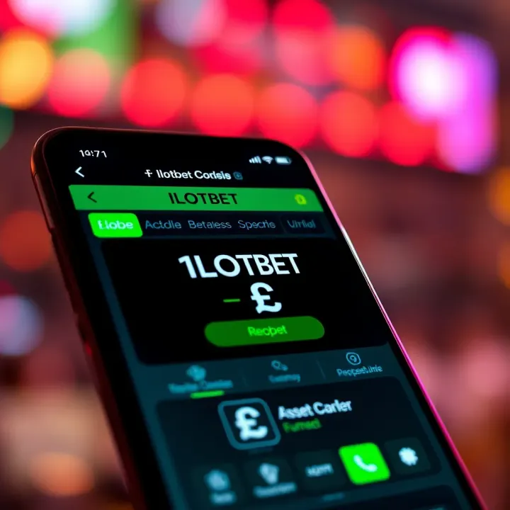 Illustration of a smartphone screen showing the Ilotbet code interface with Nigerian currency symbols