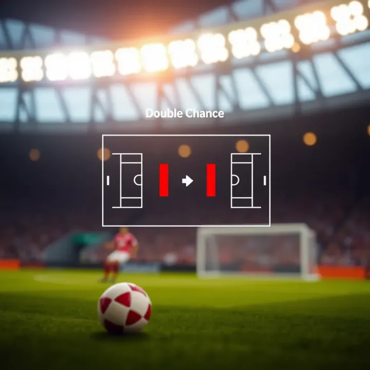 Diagram showing the concept of double chance betting highlighting two possible outcomes in sports