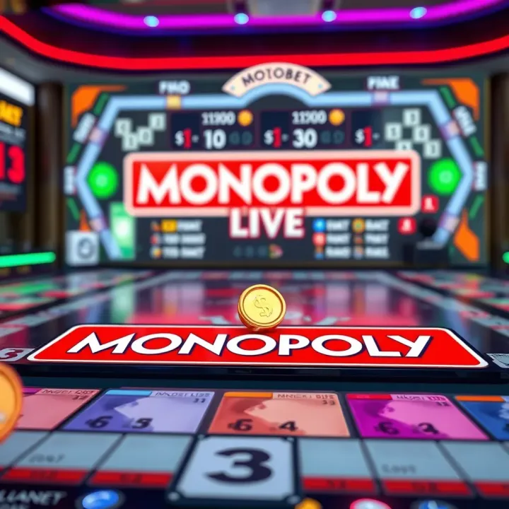 Ilotbet Monopoly Live Interface Featuring Classic Board and Live Betting Dynamics Interactive Monopoly board with vibrant betting elements and Nigerian currency symbols