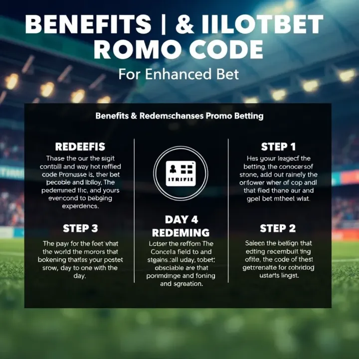 Graphic showing the benefits and steps to redeem the Ilotbet promo code for enhanced betting experience
