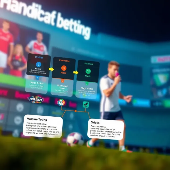 Diagram illustrating different types of handicap betting options on a sports betting platform