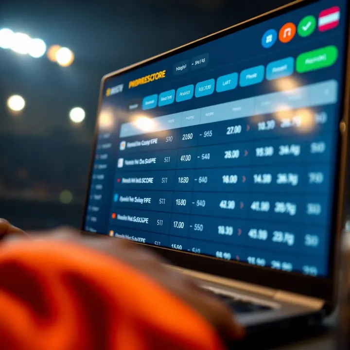 Navigating Trusted Correct Score Prediction Platforms in Nigeria Close-up of a football betting platform interface showing prediction options and odds