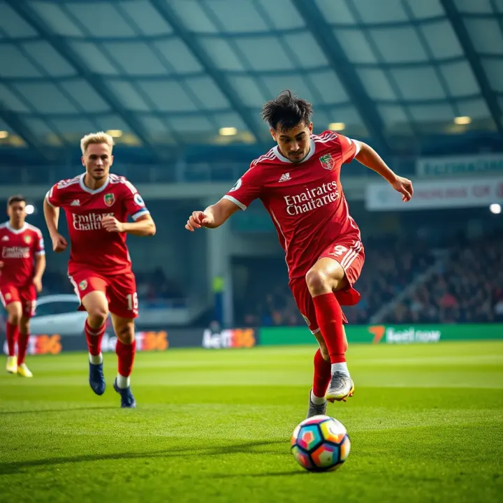 Dynamic football action highlighting key players' skills influencing match outcomes in the Wales Premier League